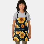 紅葉花黄花柄 エプロン (インサイチュ)