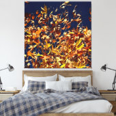 紅葉芸術的ズ対深いブルースカイ キャンバスプリント (インサイチュ (寝室))