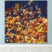 紅葉芸術的ズ対深いブルースカイ キャンバスプリント (インサイチュ (ウッドフロア))