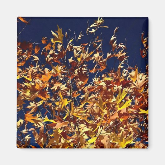 紅葉芸術的ズ対深いブルースカイ マグネット (正面)