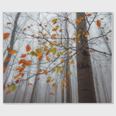 紅葉落ちた林の葉 ラッピングペーパー (フラット)