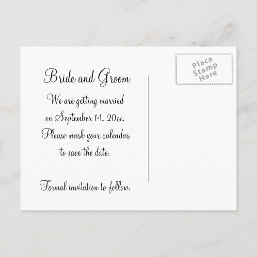 紅葉葉の秋結婚発表 案内ポストカード (裏面)