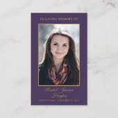 紅葉葬儀記念写真祈りの言葉カード 名刺 (正面)