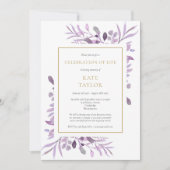 紅葉葬式お祝いの写真 招待状 (正面)