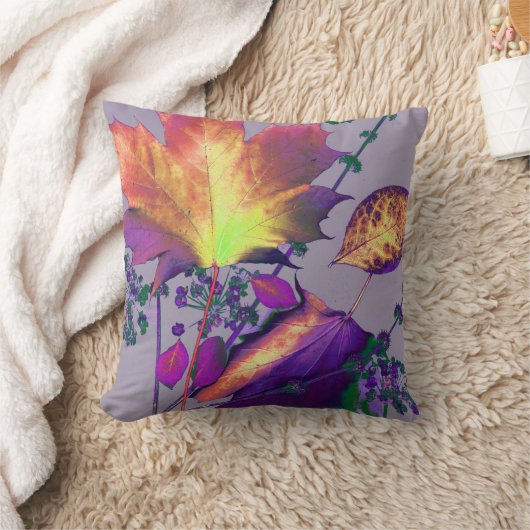 紅葉薄紫 クッション (ブランケット)