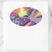 紅葉薄紫 楕円形シール (バッグ)