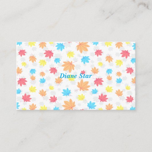 紅葉装飾 名刺 (正面)