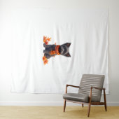 紅葉製のハート付きアフェンピンシェ タペストリー (インサイチュ(横))