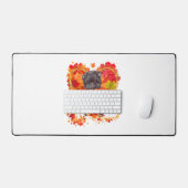 紅葉製のハート付きアフェンピンシェ デスクマット (キーボード&マウス)