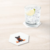 紅葉製のハート付きアフェンピンシェ ペーパーコースター (インサイチュ)