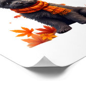 紅葉製のハート付きアフェンピンシェ ポスター (角)