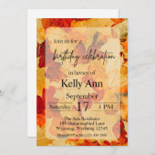 紅葉誕生日招待状 招待状 (正面/裏面)