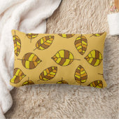 紅葉調整黄葉模様 ランバークッション (ブランケット)