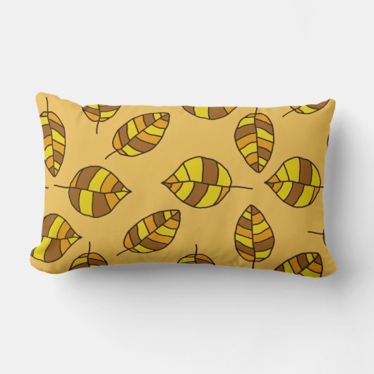 紅葉調整黄葉模様 ランバークッション (正面)