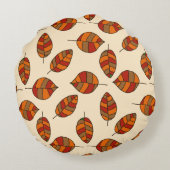 紅葉調節可能な赤葉パターン ラウンドクッション (裏面)