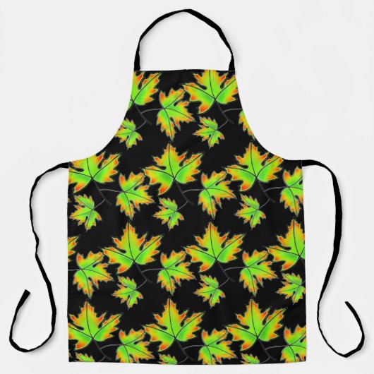 紅葉赤オレンジ離れ色 エプロン (正面)