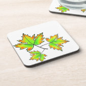 紅葉赤オレンジ離れ色 コースター (左側)