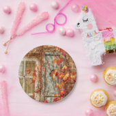 紅葉赤黄アンティーク国 ペーパープレート (パーティー)