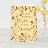 紅葉近隣誕生日 カード (黄色い花)