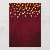 紅葉金ゴールドと赤結婚の メニュー (裏面)