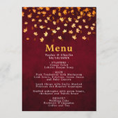 紅葉金ゴールドと赤結婚の メニュー (正面)