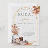 紅葉金ゴールドアーチスチルライフブライダルシャワー 招待状 (正面)