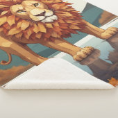 紅葉雄ライオン シェルパブランケット (3/4)