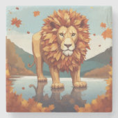 紅葉雄ライオン ストーンコースター (正面)