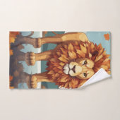 紅葉雄ライオン バスタオルセット (ハンドタオル)