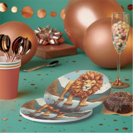 紅葉雄ライオン ペーパープレート