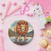 紅葉雄ライオン ペーパープレート (パーティー)