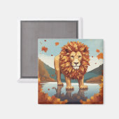 紅葉雄ライオン マグネット (正面/裏面)
