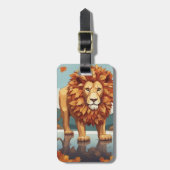 紅葉雄ライオン ラゲッジタグ (正面縦)