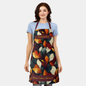 紅葉鮮やかエプロン付名前をカスタムする エプロン (着用した状態)