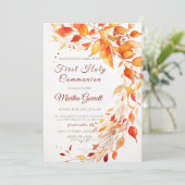 紅葉黄と赤の最初の聖餐式 招待状 (スタンド正面)