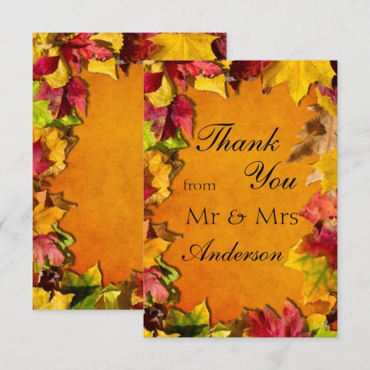 紅葉1 サンキューカード (正面/裏面)