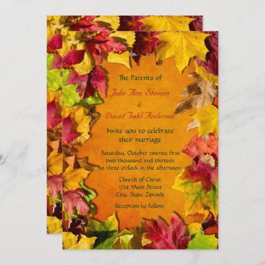 紅葉1 招待状 (正面/裏面)