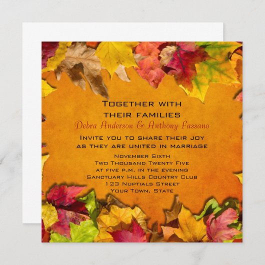 紅葉1 招待状 (正面/裏面)