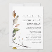 紅葉2人が一つのキリスト教の聖書とな結婚る 招待状 (正面)