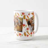 紅葉3家族の写真感謝祭 コーヒーマグカップ (正面右)