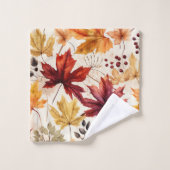 紅葉3 - バスタオルセット (ウォッシュタオル)