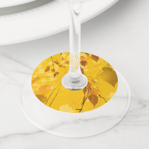 紅葉3 ワイングラスタグ