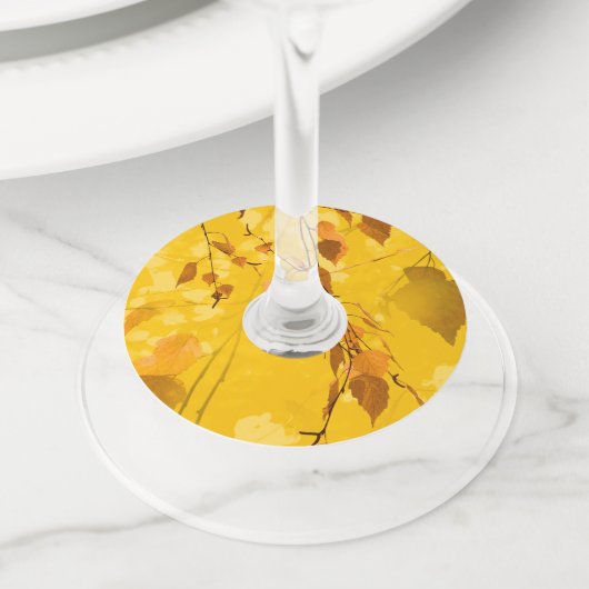 紅葉3 ワイングラスタグ (クローズアップ)