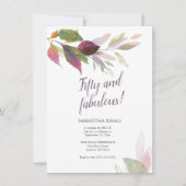 紅葉50番目の誕生日招待状 招待状 (正面)