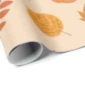 紅葉、どんぐり、栗、かぼちゃ ラッピングペーパー (ロールコーナー)