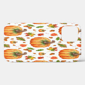 紅葉、どんぐり:水彩模様。 Case-Mate iPhoneケース (裏面 (横))