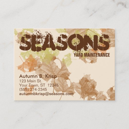 "紅葉"のぽっちゃりした名刺 名刺 (正面)