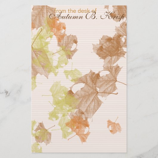 "紅葉"の文房具 便箋 (正面)