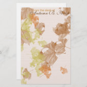 "紅葉"の文房具 便箋 (正面/裏面)