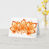 紅葉（ばちゃばちゃ）跳ねる カード (黄色い花)